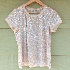 Willow and Clay Sequined Top